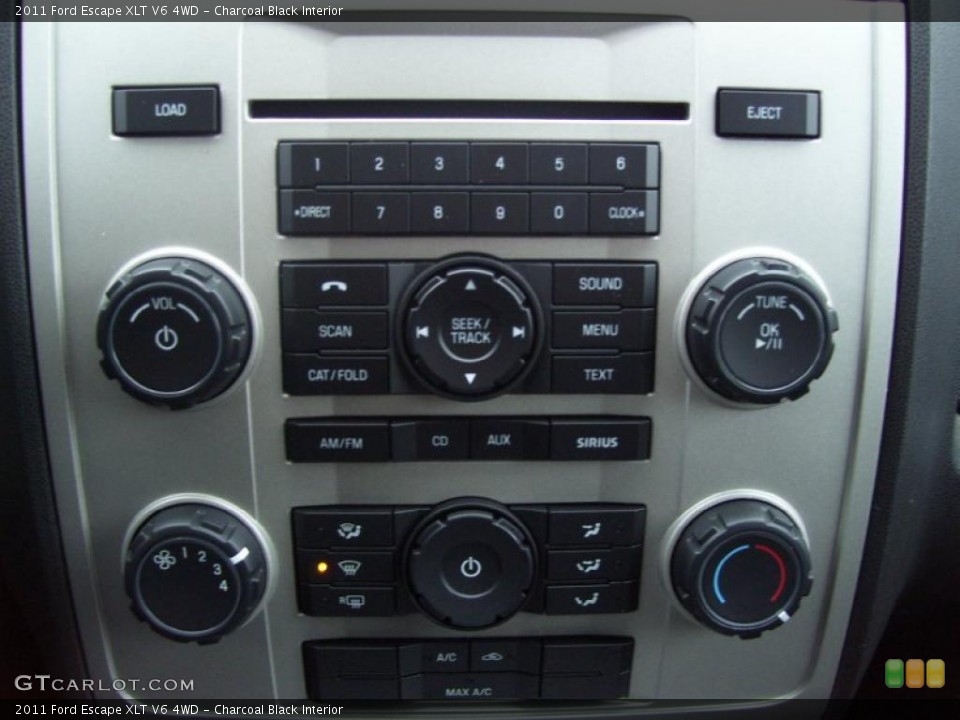Charcoal Black Interior Controls for the 2011 Ford Escape XLT V6 4WD #40689130