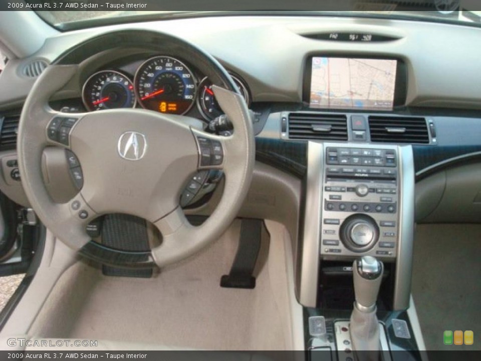 Taupe Interior Dashboard for the 2009 Acura RL 3.7 AWD Sedan #40691286