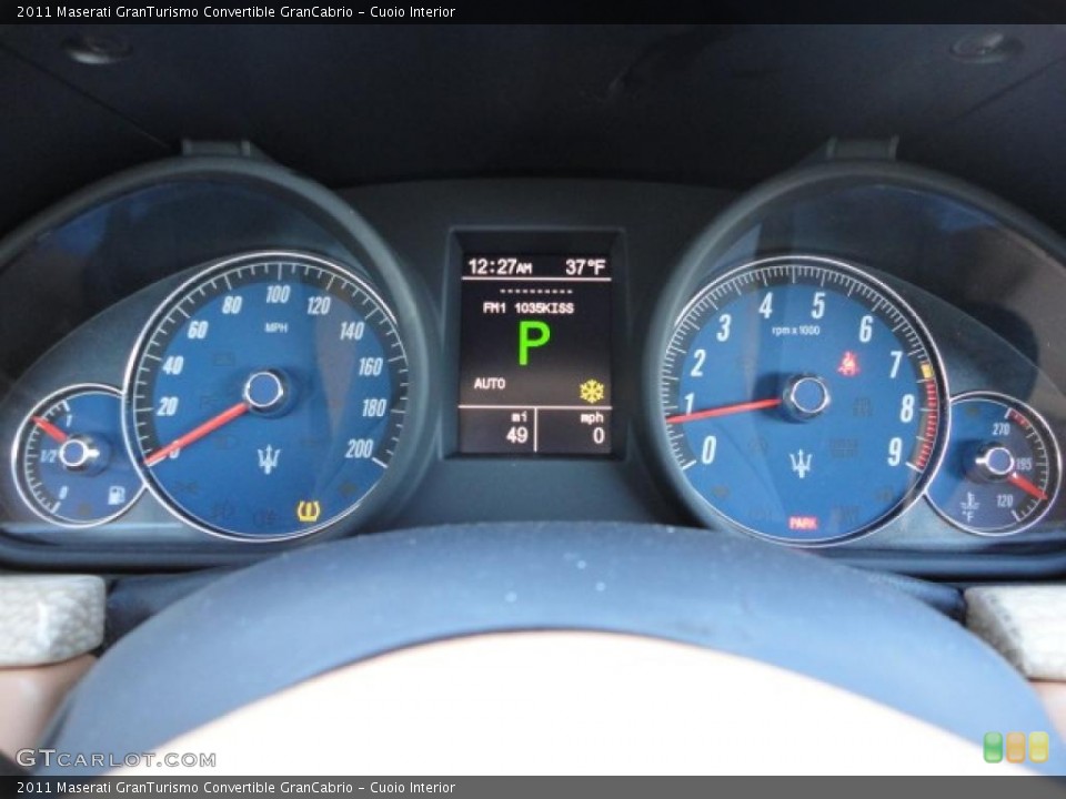 Cuoio Interior Gauges for the 2011 Maserati GranTurismo Convertible GranCabrio #40700841