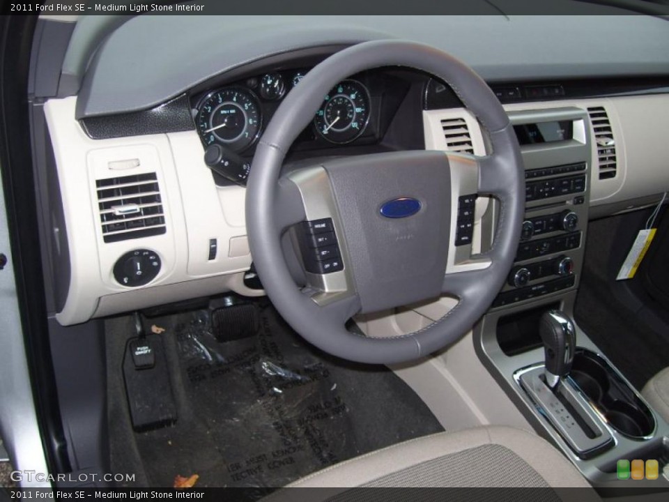 Medium Light Stone Interior Dashboard for the 2011 Ford Flex SE #40702997