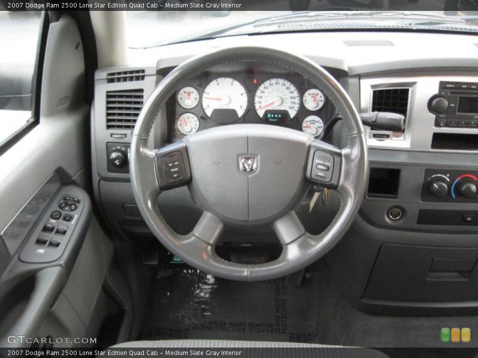 Medium Slate Gray Interior Steering Wheel for the 2007 Dodge Ram 2500 Lone Star Edition Quad Cab #40703153
