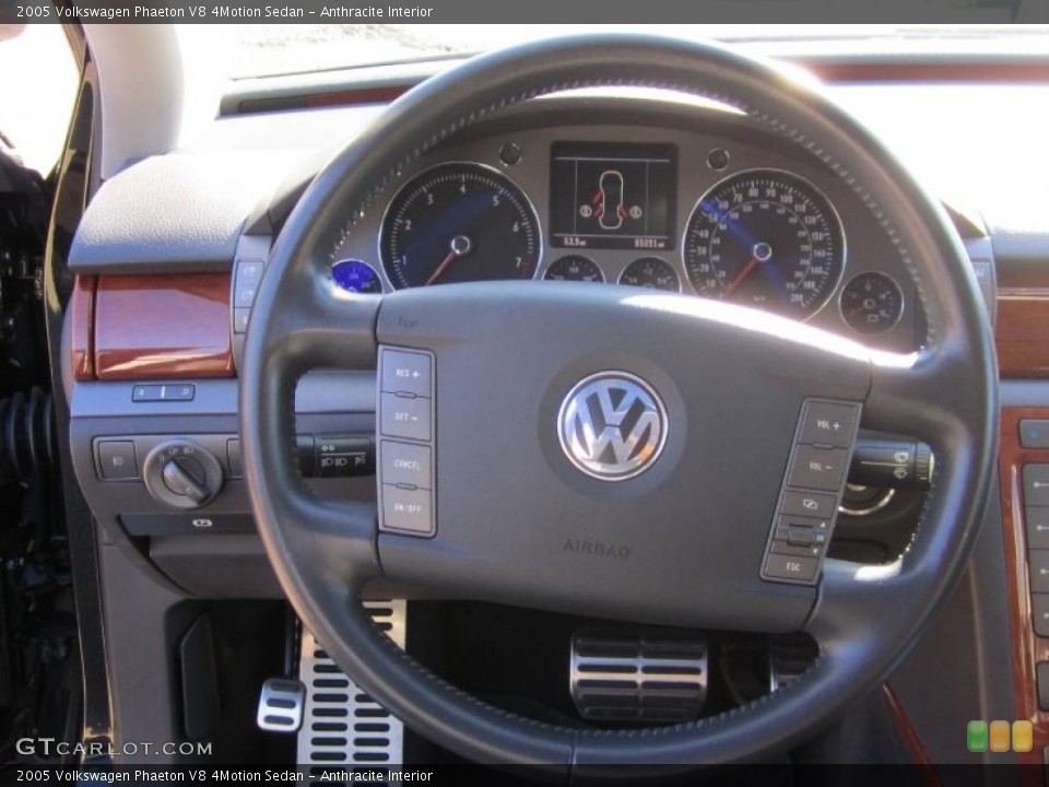 Anthracite Interior Steering Wheel for the 2005 Volkswagen Phaeton V8 4Motion Sedan #40703209