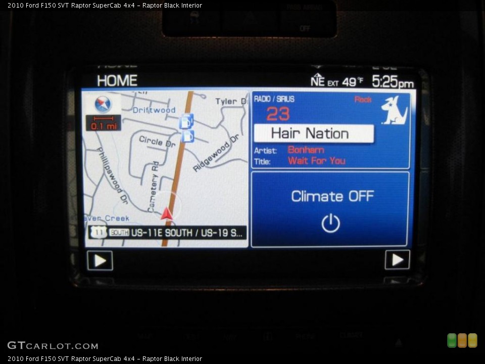 Raptor Black Interior Navigation for the 2010 Ford F150 SVT Raptor SuperCab 4x4 #40705209
