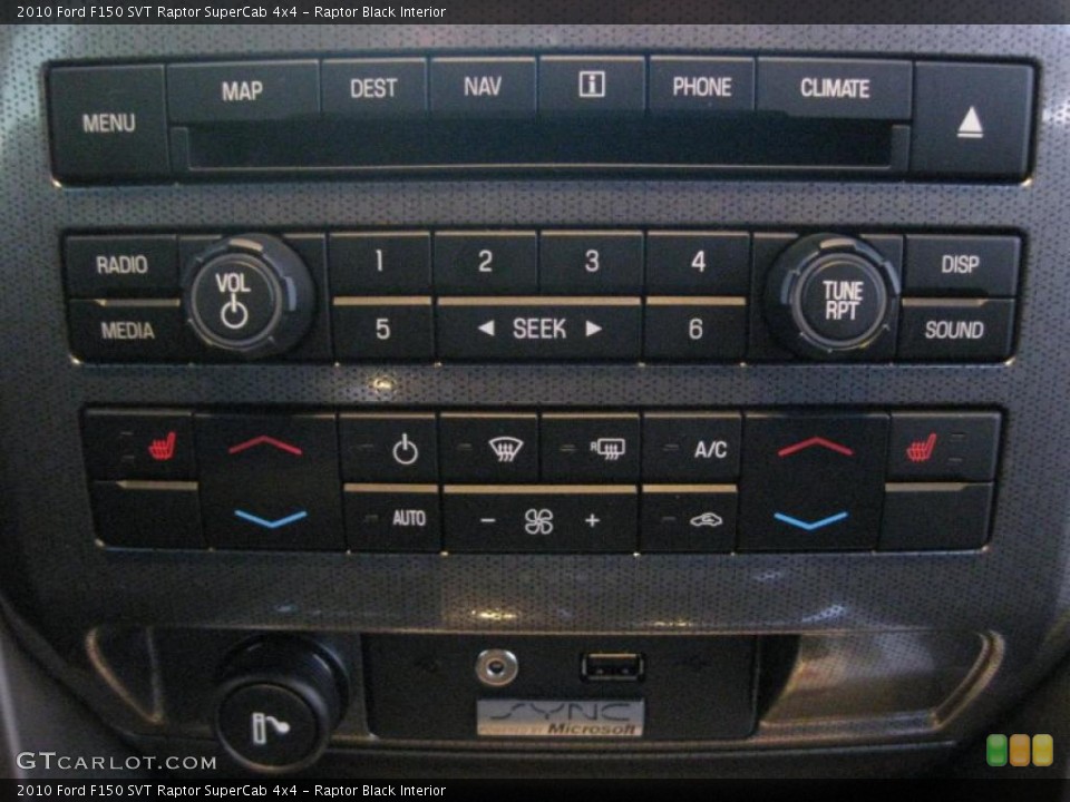 Raptor Black Interior Controls for the 2010 Ford F150 SVT Raptor SuperCab 4x4 #40705221