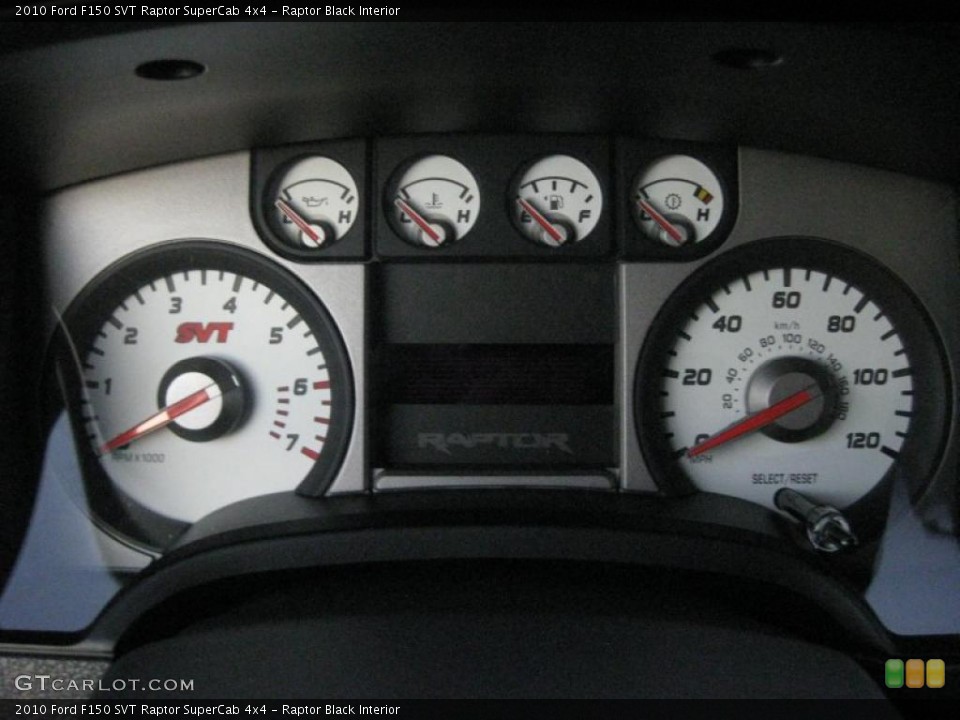 Raptor Black Interior Gauges for the 2010 Ford F150 SVT Raptor SuperCab 4x4 #40705285