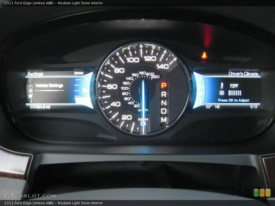 Medium Light Stone Interior Gauges for the 2011 Ford Edge Limited AWD #40706065