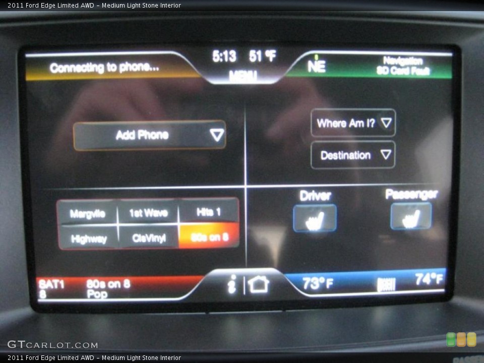 Medium Light Stone Interior Navigation for the 2011 Ford Edge Limited AWD #40706077