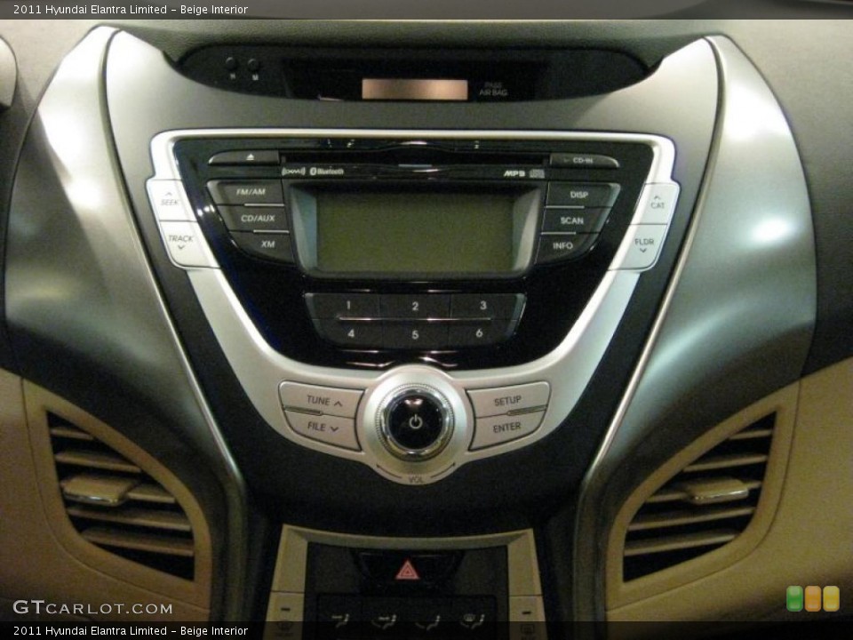 Beige Interior Controls for the 2011 Hyundai Elantra Limited #40707609
