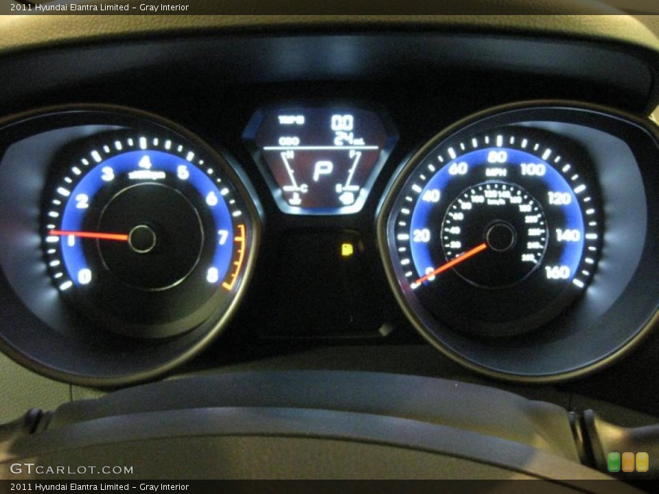 Gray Interior Gauges for the 2011 Hyundai Elantra Limited #40708145
