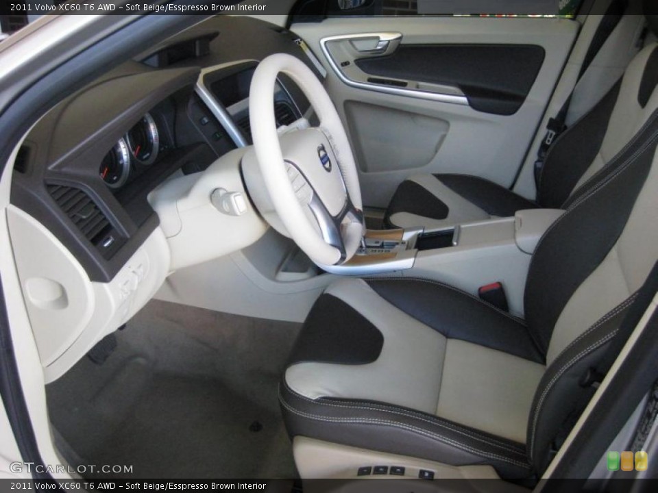 Soft Beige/Esspresso Brown Interior Photo for the 2011 Volvo XC60 T6 AWD #40708269
