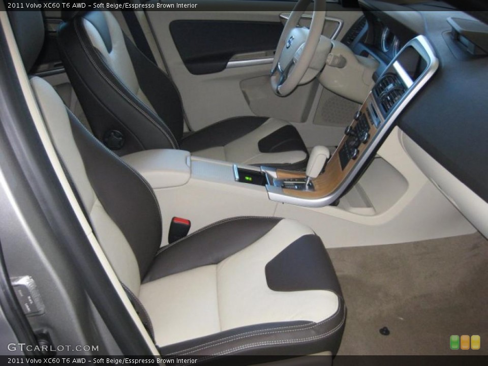 Soft Beige/Esspresso Brown Interior Photo for the 2011 Volvo XC60 T6 AWD #40708365