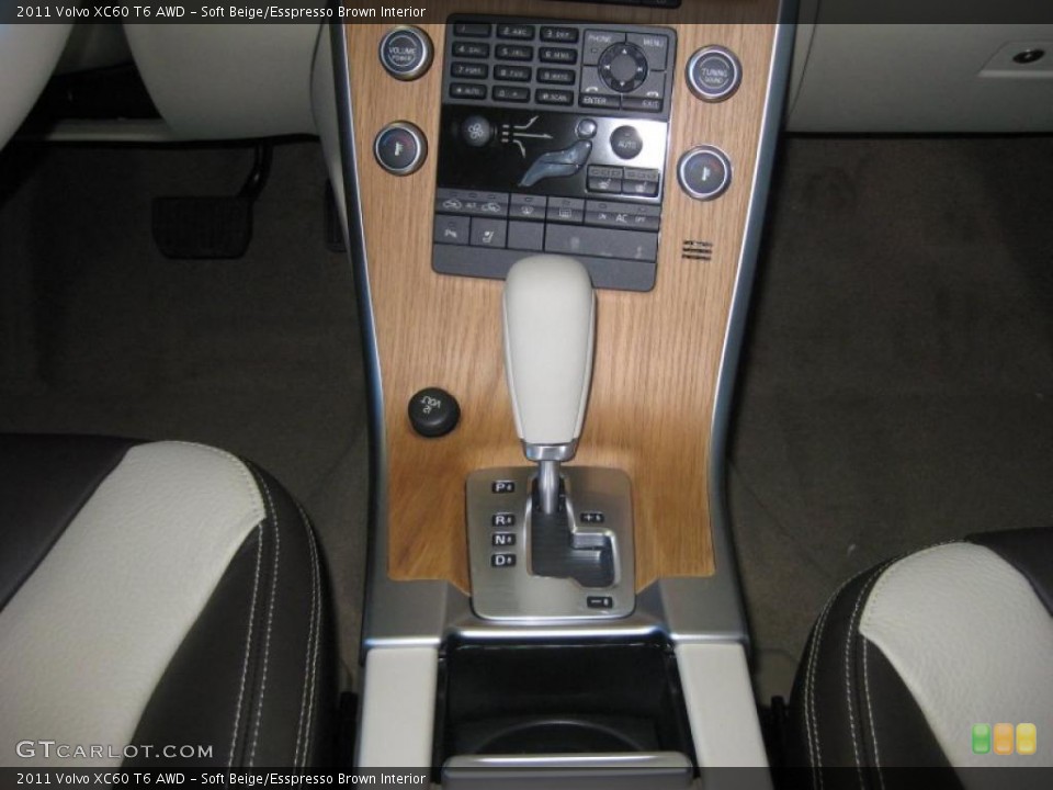 Soft Beige/Esspresso Brown Interior Transmission for the 2011 Volvo XC60 T6 AWD #40708485