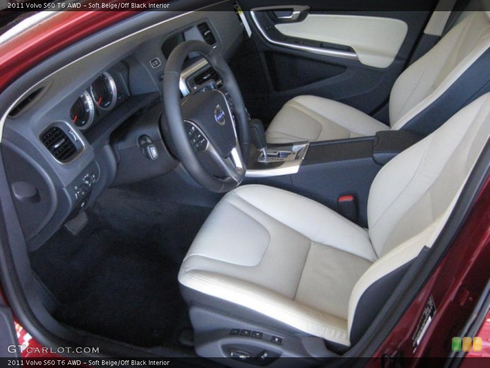 Soft Beige/Off Black Interior Photo for the 2011 Volvo S60 T6 AWD #40708685