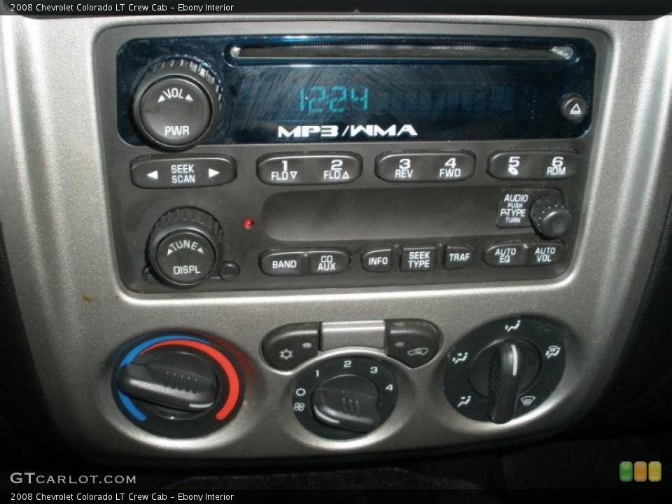 Ebony Interior Controls for the 2008 Chevrolet Colorado LT Crew Cab #40708741