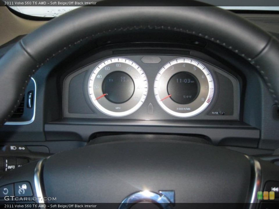 Soft Beige/Off Black Interior Gauges for the 2011 Volvo S60 T6 AWD #40708877