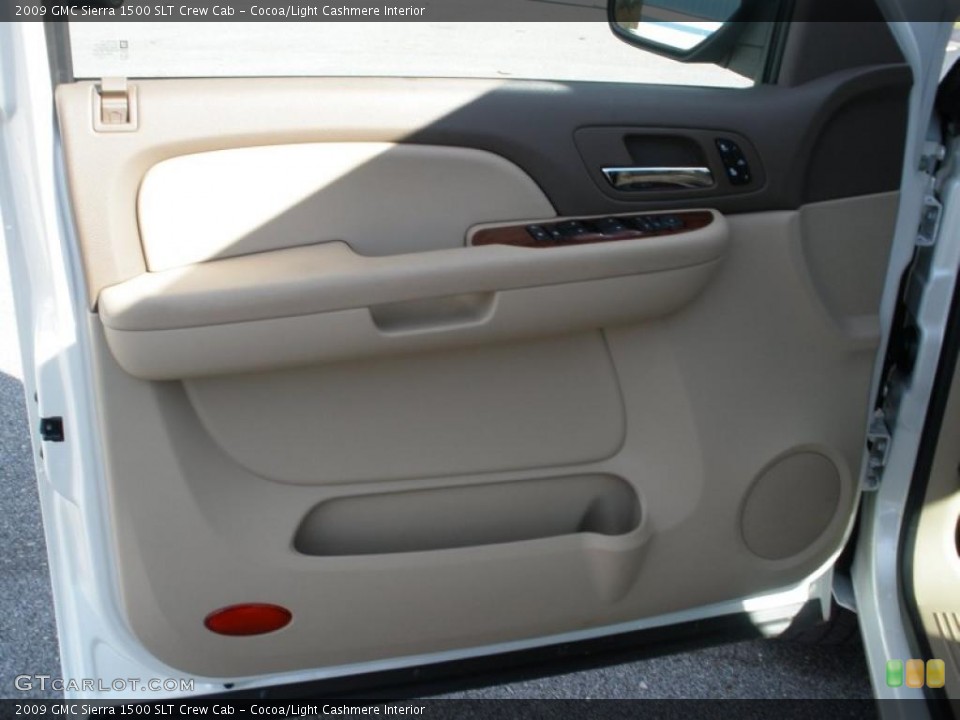 Cocoa/Light Cashmere Interior Door Panel for the 2009 GMC Sierra 1500 SLT Crew Cab #40709237