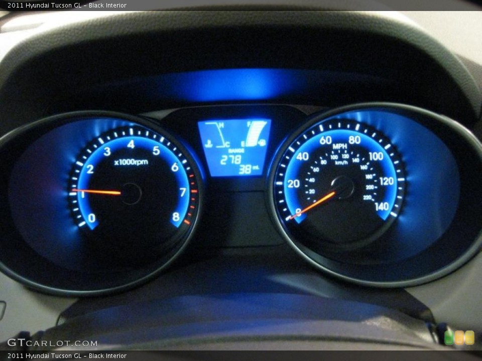 Black Interior Gauges for the 2011 Hyundai Tucson GL #40709449