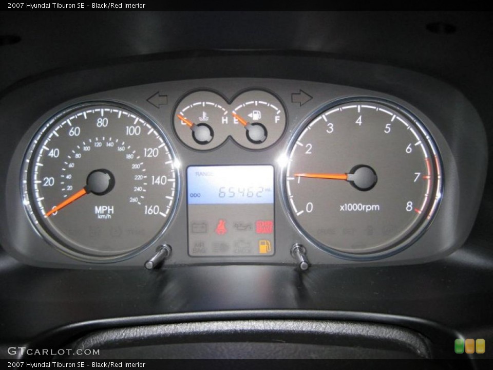 Black/Red Interior Gauges for the 2007 Hyundai Tiburon SE #40709649