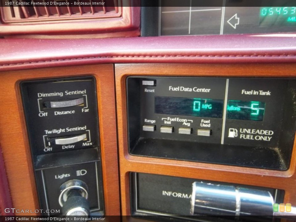 Bordeaux Interior Controls for the 1987 Cadillac Fleetwood D'Elegance #40714058