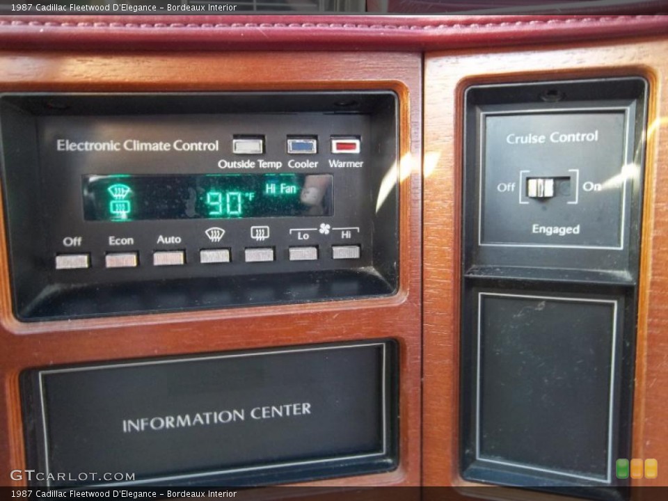 Bordeaux Interior Controls for the 1987 Cadillac Fleetwood D'Elegance #40714074