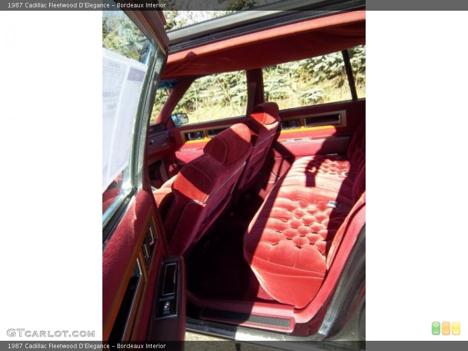 Bordeaux Interior Rear Seat for the 1987 Cadillac Fleetwood D'Elegance #40714190