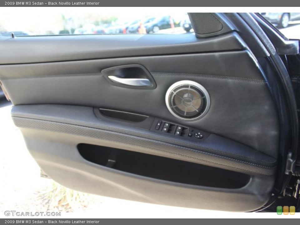 Black Novillo Leather Interior Door Panel for the 2009 BMW M3 Sedan #40716470