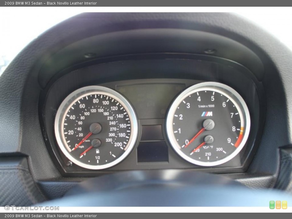 Black Novillo Leather Interior Gauges for the 2009 BMW M3 Sedan #40716502