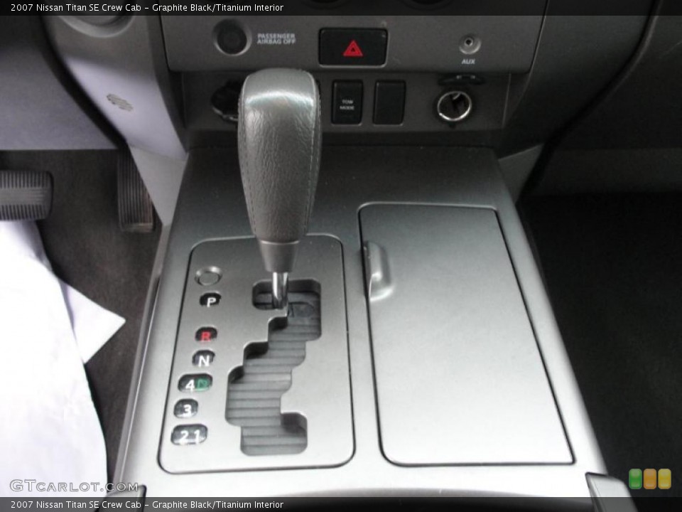 Graphite Black/Titanium Interior Transmission for the 2007 Nissan Titan SE Crew Cab #40722524