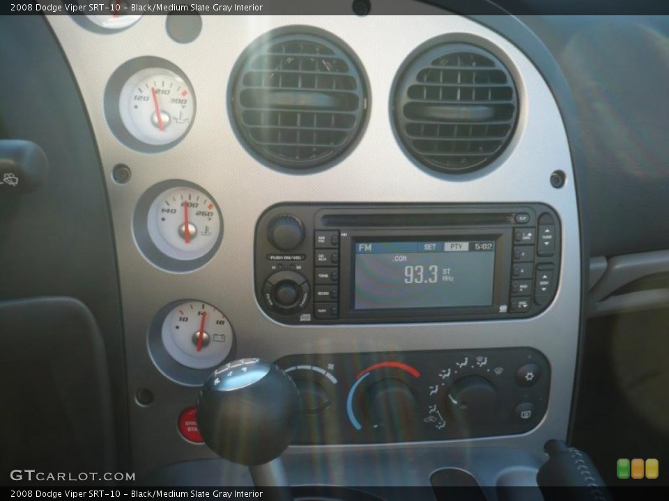 Black/Medium Slate Gray Interior Controls for the 2008 Dodge Viper SRT-10 #40723601