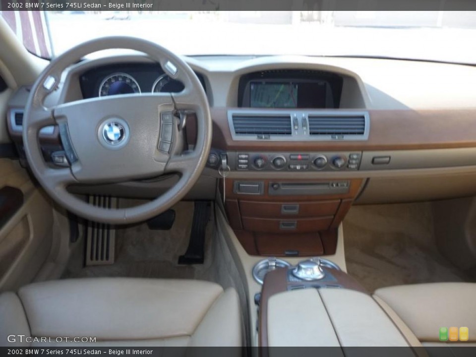 Beige III Interior Dashboard for the 2002 BMW 7 Series 745Li Sedan #40726594