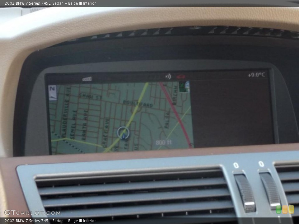 Beige III Interior Navigation for the 2002 BMW 7 Series 745Li Sedan #40726654