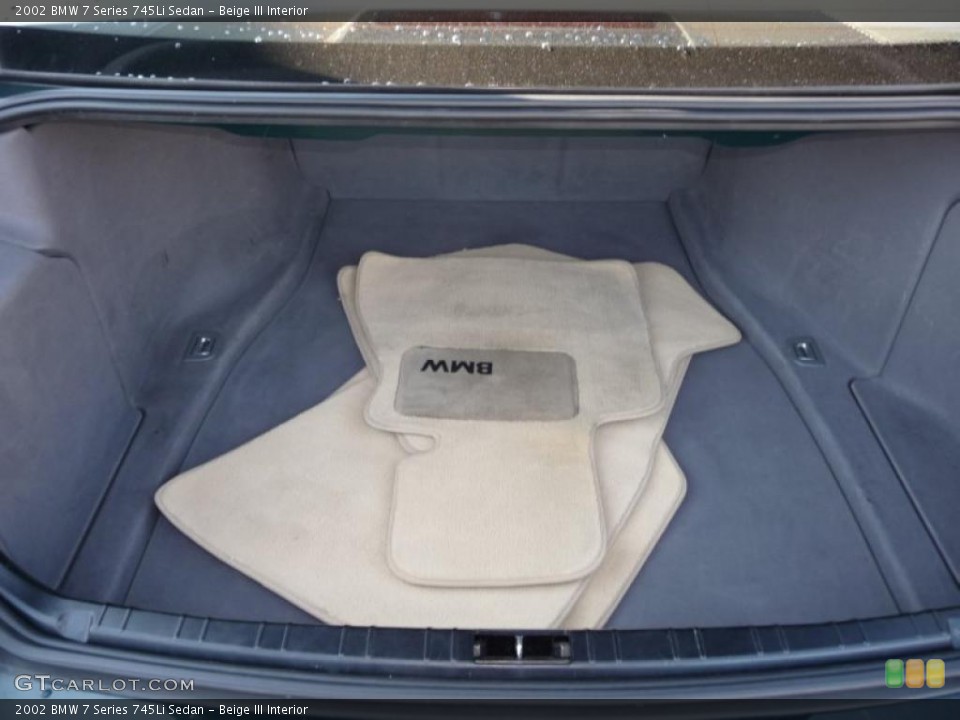 Beige III Interior Trunk for the 2002 BMW 7 Series 745Li Sedan #40726750