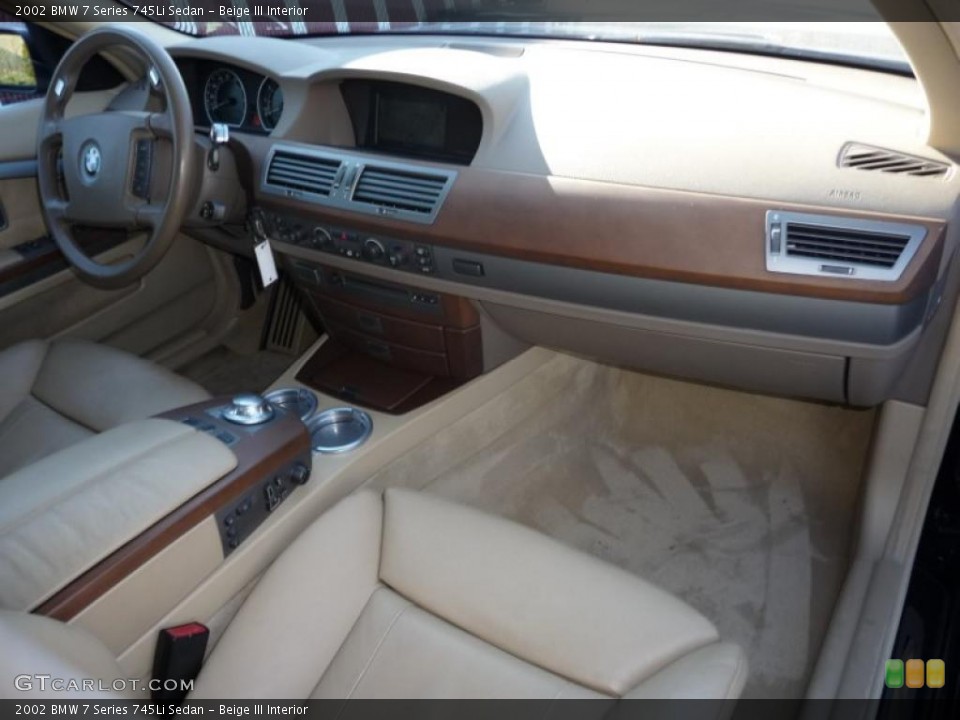 Beige III Interior Dashboard for the 2002 BMW 7 Series 745Li Sedan #40726766