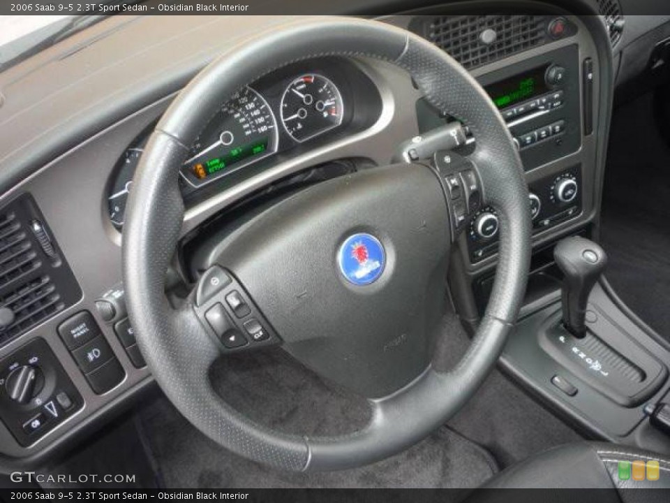 Obsidian Black Interior Steering Wheel for the 2006 Saab 9-5 2.3T Sport Sedan #4072889