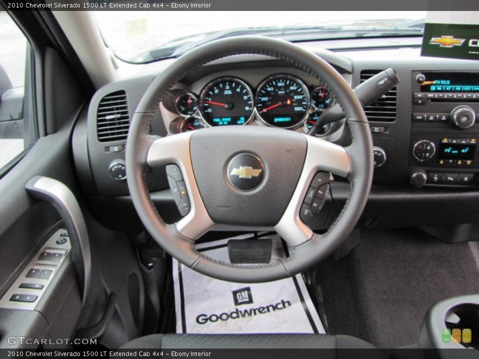 Ebony Interior Steering Wheel for the 2010 Chevrolet Silverado 1500 LT Extended Cab 4x4 #40731139