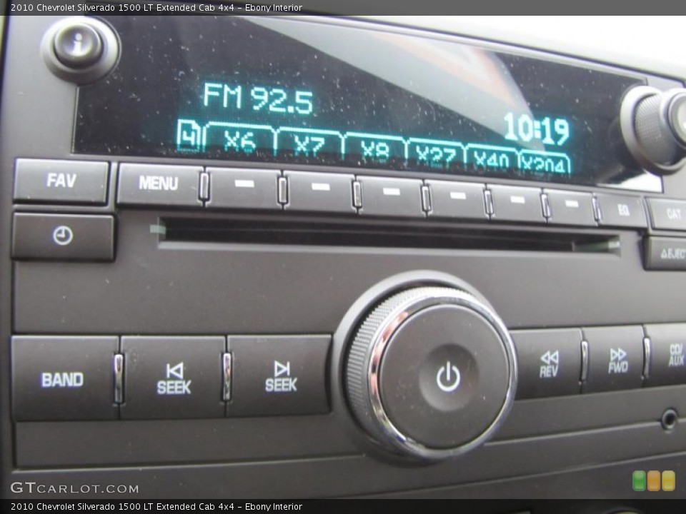 Ebony Interior Controls for the 2010 Chevrolet Silverado 1500 LT Extended Cab 4x4 #40731171