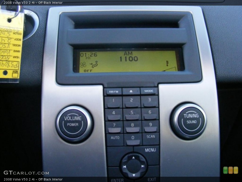 Off Black Interior Controls for the 2008 Volvo V50 2.4i #40731263