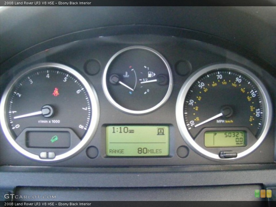 Ebony Black Interior Gauges for the 2008 Land Rover LR3 V8 HSE #40731683