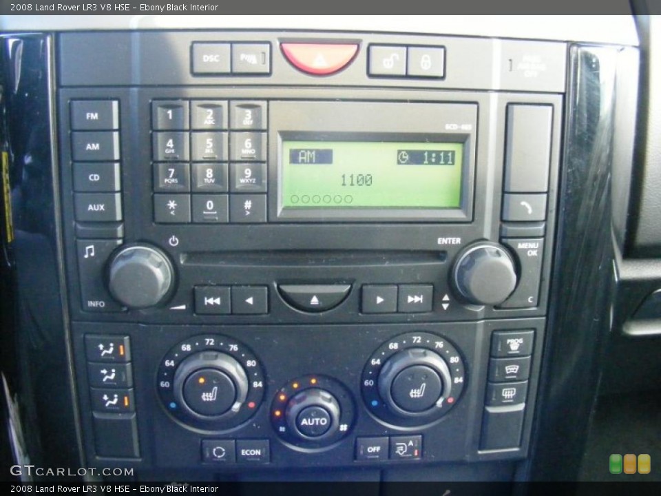 Ebony Black Interior Controls for the 2008 Land Rover LR3 V8 HSE #40731759