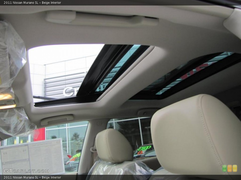 Beige Interior Sunroof for the 2011 Nissan Murano SL #40733335