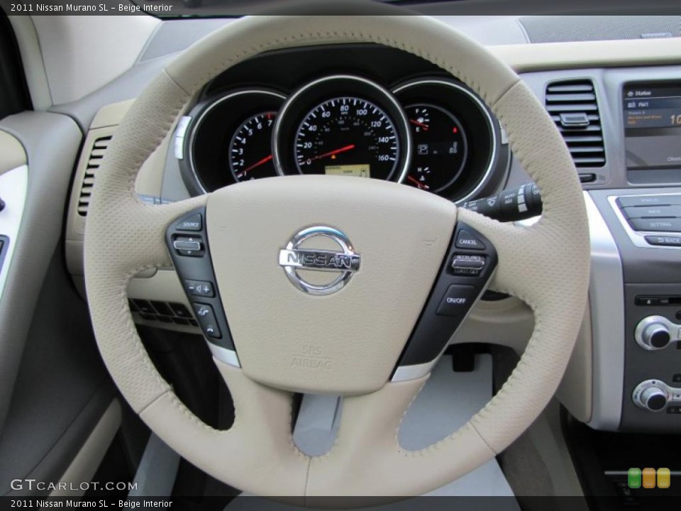 Beige Interior Steering Wheel for the 2011 Nissan Murano SL #40733363