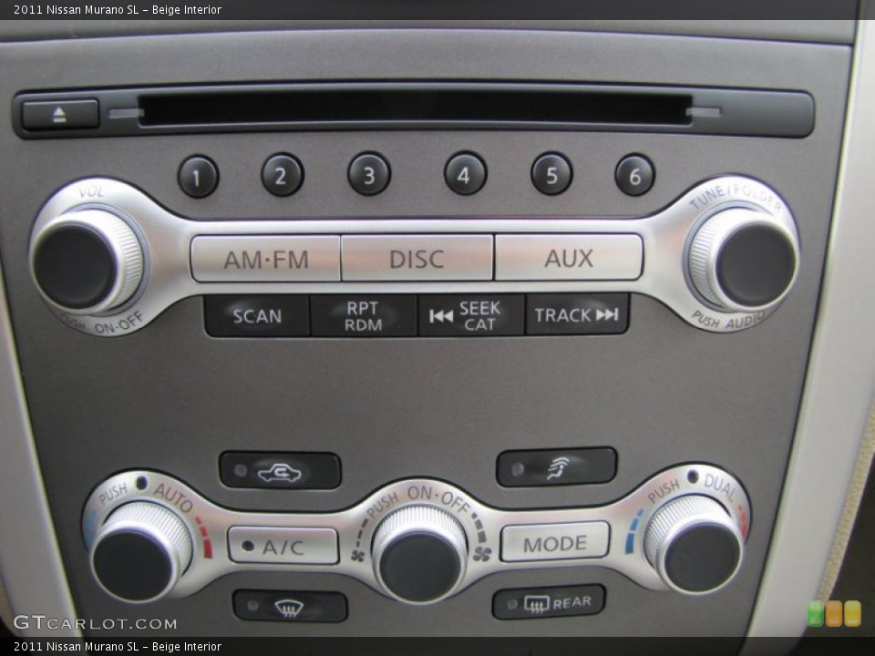 Beige Interior Controls for the 2011 Nissan Murano SL #40733403