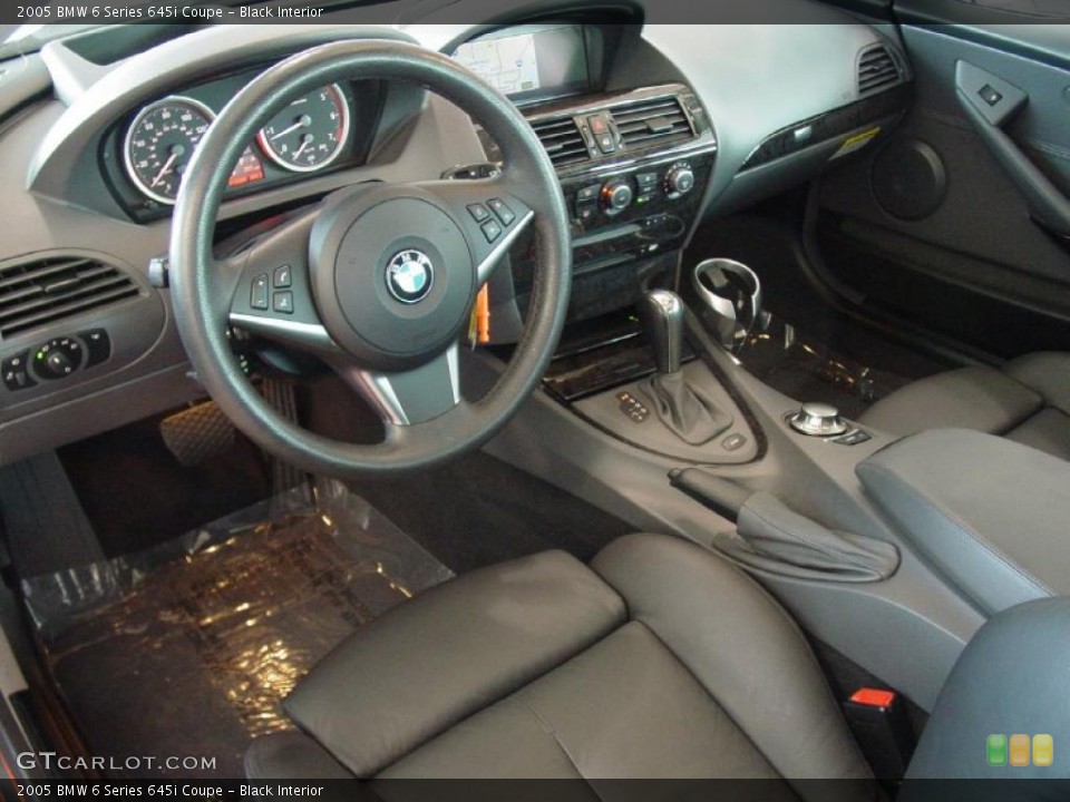 Black Interior Prime Interior for the 2005 BMW 6 Series 645i Coupe #40733483