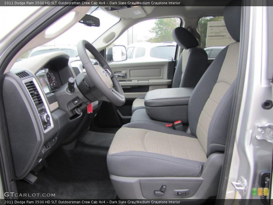 Dark Slate Gray/Medium Graystone Interior Photo for the 2011 Dodge Ram 3500 HD SLT Outdoorsman Crew Cab 4x4 #40743348