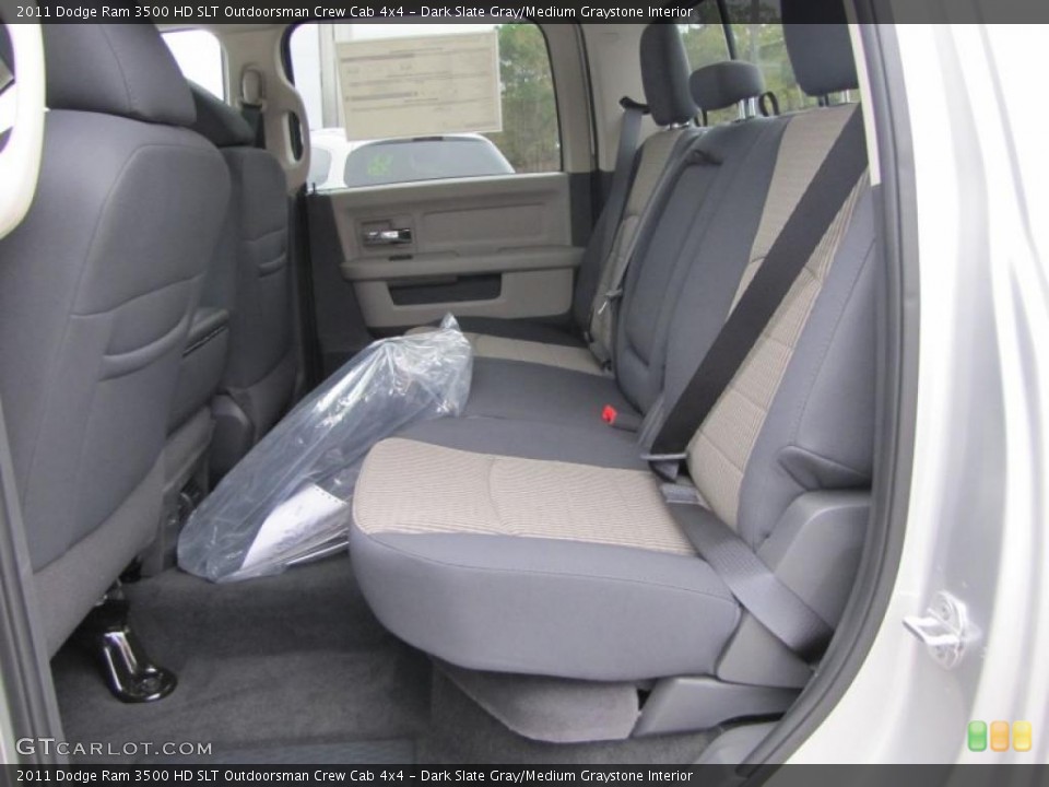 Dark Slate Gray/Medium Graystone Interior Photo for the 2011 Dodge Ram 3500 HD SLT Outdoorsman Crew Cab 4x4 #40743380