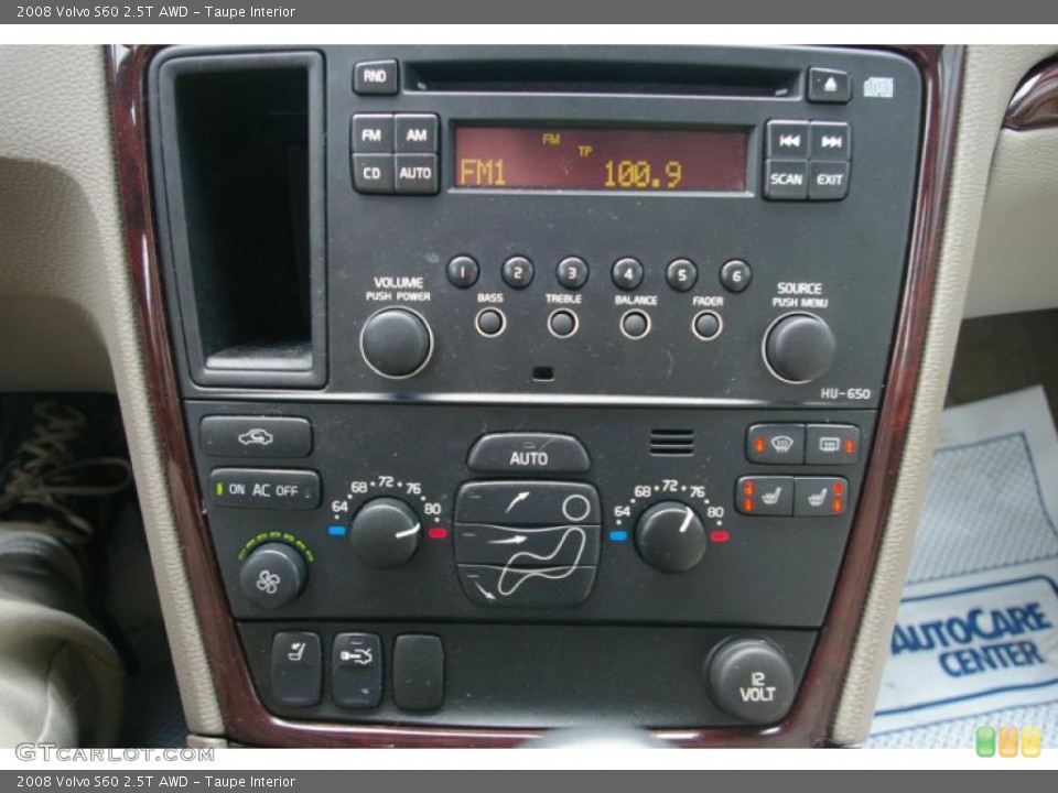 Taupe Interior Controls for the 2008 Volvo S60 2.5T AWD #40745776