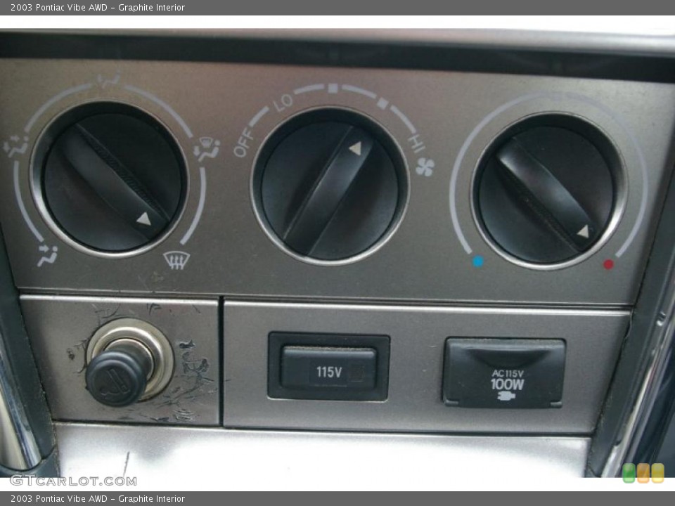 Graphite Interior Controls for the 2003 Pontiac Vibe AWD #40746260