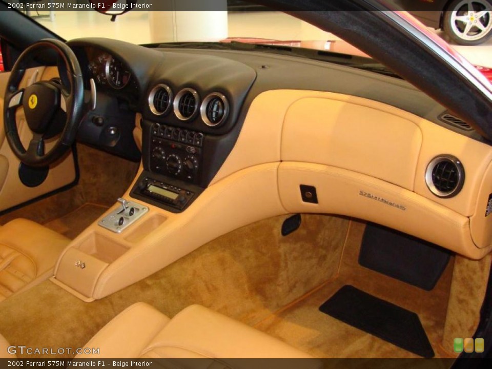Beige Interior Dashboard for the 2002 Ferrari 575M Maranello F1 #40746756