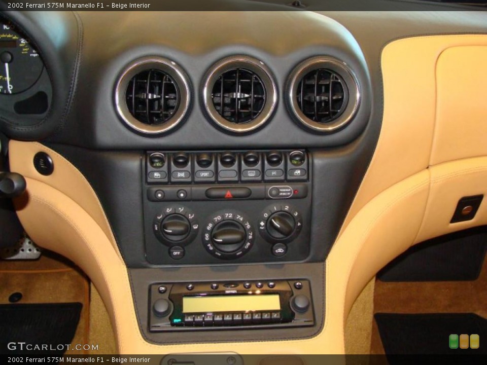 Beige Interior Controls for the 2002 Ferrari 575M Maranello F1 #40746772