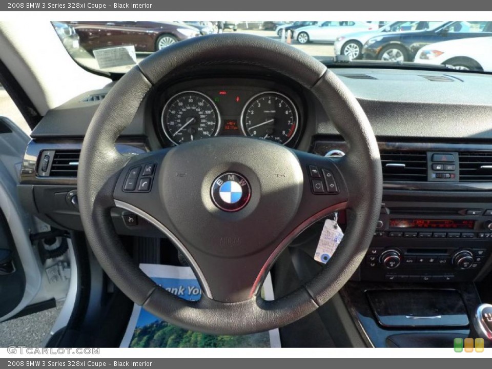 Black Interior Steering Wheel for the 2008 BMW 3 Series 328xi Coupe #40752350